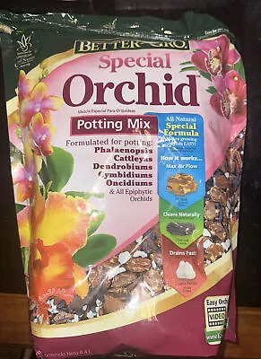 Better Gro Special Orchid Potting Mix Soil 4-Quart Fir Bark Hardwood Charcoal • £9.64