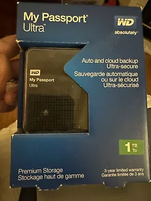 WD Western Digital My Passport Ultra 1TB External HDD Storage Hard Drive NEW • $59.95