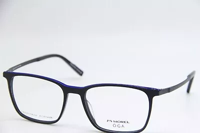 New Morel Oga 10141o Nb10 Black Blue Authentic Eyeglasses 57-18 • $141.51