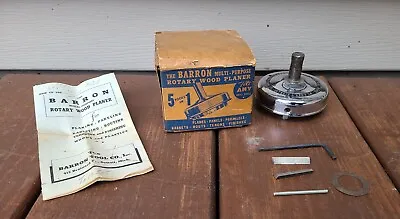 Vintage Barron Multi Purpose Rotary Wood Planer Rabbeting Routing Finishing Tool • $9.99