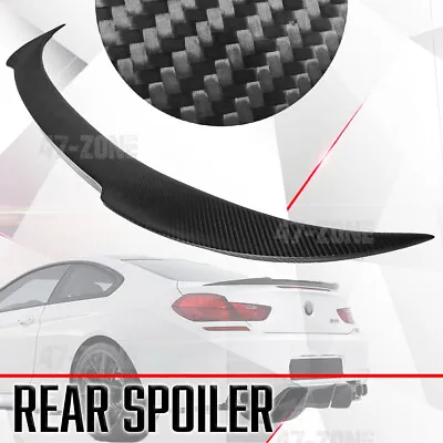 Rear Spoiler Wing Lid Matte Black Carbon Fiber For 15-21 Ford Mustang GT 350 550 • $208.18