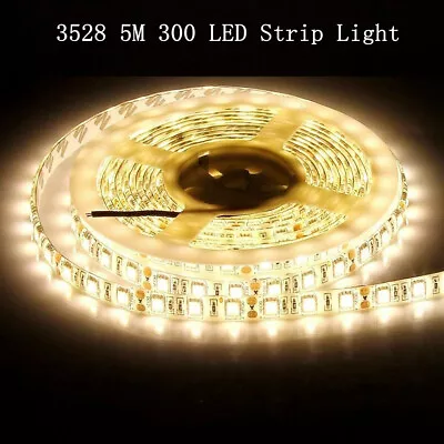3528 Bright 12V 5M 16.4ft RGB Waterproof SMD 300 LED Flexible Strip Light + Tape • $9.49