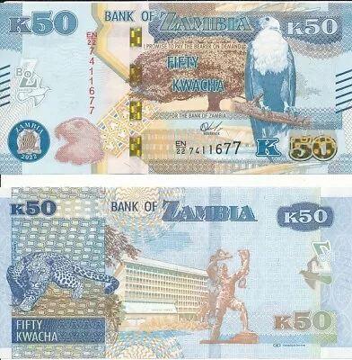 $1 • Buy Zambia _ 50 Kwacha 2022 UNC P. 60 Lemberg-Zp