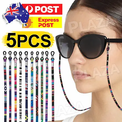 $5.95 • Buy 5 Pcs Colorful Sunglasses Strap Eyeglass Chain Reading Glasses Holder Neck Cord