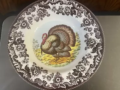 NEW Spode WOODLAND Thanksgiving 9  TURKEY RIM SOUP BOWL / PLATE (s) - NEW IN BOX • $27.50