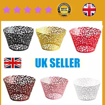 £3.93 • Buy 25 Filigree Vine Cupcake Wrappers Cases Gift Xmas Wedding Birthday Cake Party