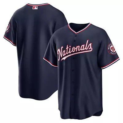 Nationals Washington Navy Print Baseball Jersey • $31.99