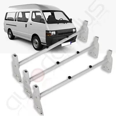 ✔3 Bars Roof Van Ladder Racks Steel WHITE Roof Rack Universal For Ford Chevy GMC • $112.49