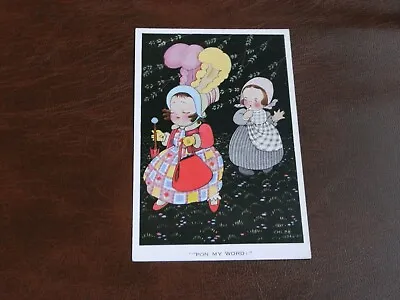 £4.50 • Buy Original Chloe Preston Signed Art Deco Children Postcard - 'pon My Word!