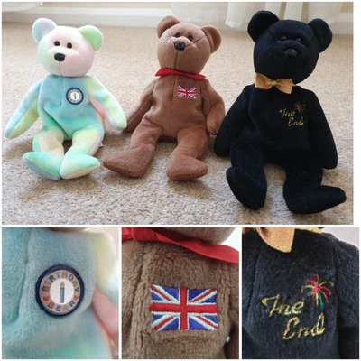 £10 • Buy TY Beanie Babies- Untagged Bear Bundle- | Birthday Bear| Britannia & The End |