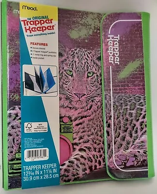 Trapper Keeper ~ Binder Portfolio Folder 2021 Mead Retro Tiger Boombox Purple • $12