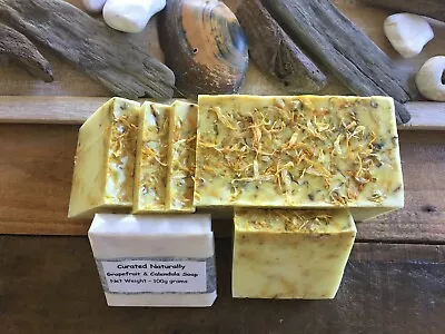 Handmade Goats Milk Natural Grapefruit & Calendula Soap 100g Ideal Gift • £3.85