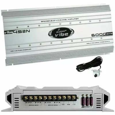 Amplificatore Auto Car Lanzar Vibe 452n Vibe452n 4/3/2 Canali 3000 Watt Rms Spl • £239.03