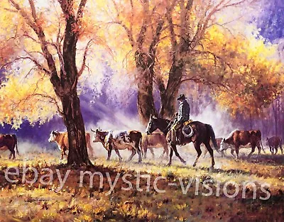 Martin Grelle AUTUMN'S GATHER Signed & Numbered W/coa Autumns Cowboy Western Art • $74.99