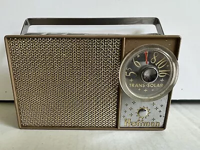 RARE VTG 50s HOFFMAN BP706 Trans Solar Portable Transistor Radio Mocha Color • $76