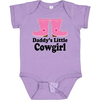 $15.99 • Buy Inktastic Daddy's Little Cowgirl Baby Bodysuit Boots Pink Cowboy Western Cute