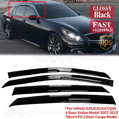 For Infiniti G35 G37 G25 Sedan JDM-Mugen Style Window Visor Rain Guard Deflector • $30.89