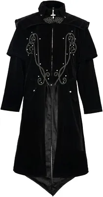 Apocrypha Men‘s Steampunk Jacket Gothic Victorian Renaissance Frock Coat | (S) • $35