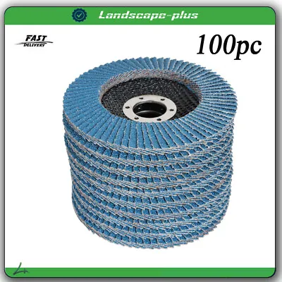 100 Pack 4-1/2 ×7/8'' 40 Grit T29 Premium Zirconia Flap Disc Sanding Grinding • $64.35