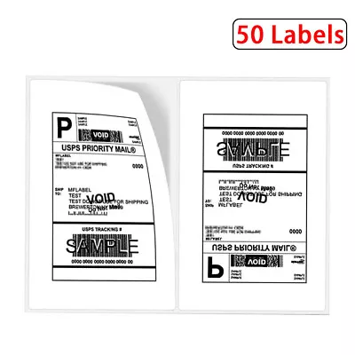50 Shipping Labels 8.5 X 5.5 Half Sheet Rounded Corner Self Adhesive 2 Per Sheet • $7.29