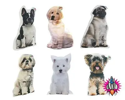 $9.74 • Buy Large Dog Shaped Cushion Cover & Insert Pillow Pug Labrador Yorkie Shihtzu