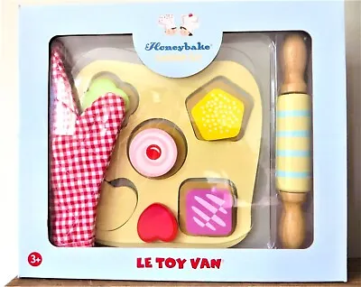 Le Toy Van Wooden Cookie Set Kids Pretend Food Honeybake Biscuit Shape Sorter  • £19.99