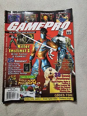 Gamepro Video Game Magazine Issue 92 May 1996 Killer Instinct 2 Super Mario RPG • $7.99