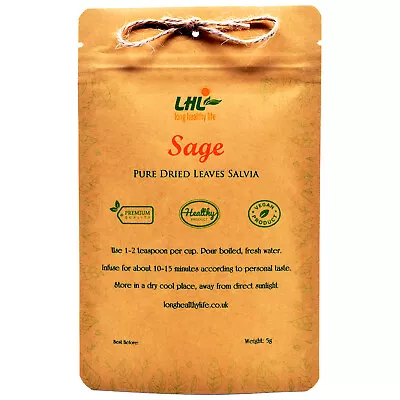 Sage Herb Tea Dried Leaf Loose Leaves Fresh Salvia Premium Vegan Szalwia Ziolo • £3.99