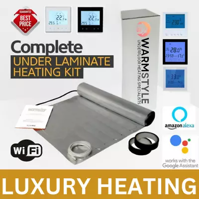 Electric Under Laminate / Wood Foil Underfloor Heating Mat Kit All Sizes Listing • £48.99