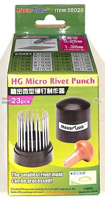 TRP08020 Trumpeter/MasterTools HG Micro Rivet Punch Set (0.25mm-1.35mm) • $33.04