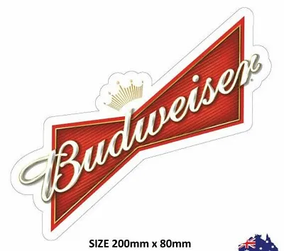 2 X Budweiser Beer Label  Stickers  Camping Trailer Bar Fridge  • $5.95