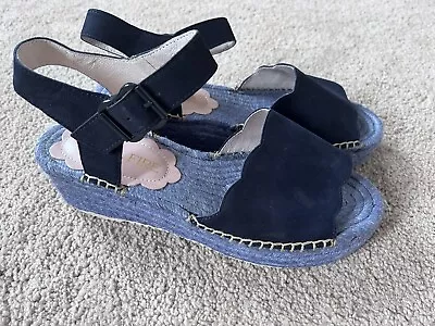 Miss L Fire Navy Espadrilles BNWT Size 36 • £38