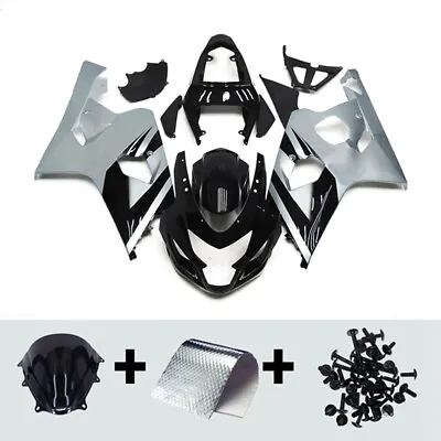 Fairings For Suzuki GSXR600 GSXR750 K4 04 05 2004 2005 Bodywork Kit Silver Black • $445.95