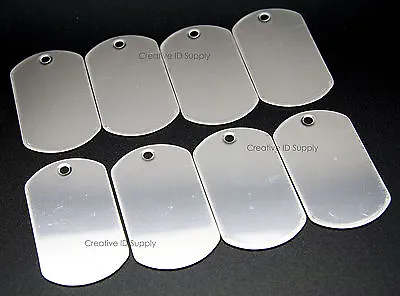 Wholesale 10 25 50 100 Blank Stainless Steel Dog Tag Military Spec Shiny Matte • $8.75