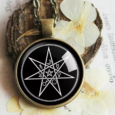 Seven 7 Pointed Star Pentagram Pendant Necklace Witch Wicca Astrologer Astrology • $14.39