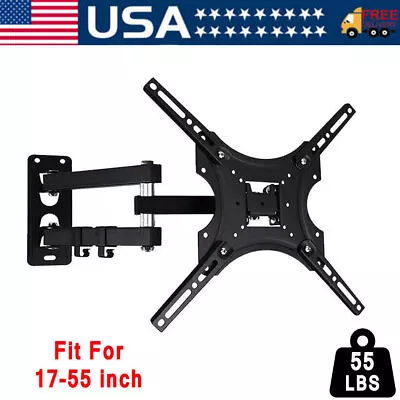 Full Motion TV Wall Mount Bracket Swivel Tilt For 26 32 36 37 40 42 46 49 50 55  • $15.99