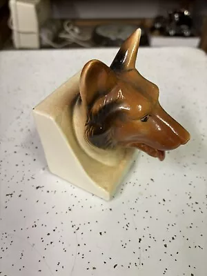 VINTAGE BOOKEND COLLIE DOG Chalkware Ceramic MCM • $7