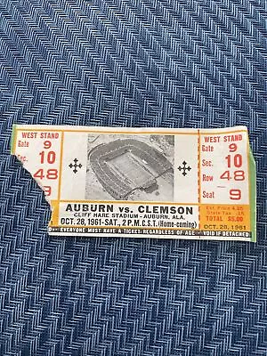 RARE 1961 Auburn V. Clemson Football Ticket Stub • $44.99