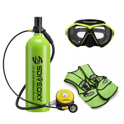 2L Scuba Diving Mini Tank Cylinder Oxygen Bottle Underwater Snorkeling A/B/C Set • $324.99