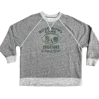 Michigan State University Sweatshirt Adult Medium Gray Crew Neck Rose Bowl Game • $24.99