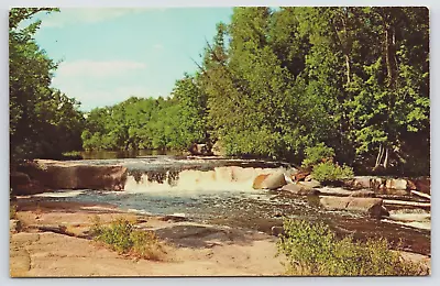 Bear Trap Falls Wolf River Menominee County Wisconsin WI C1950s Vtg Postcard B4 • $4.95