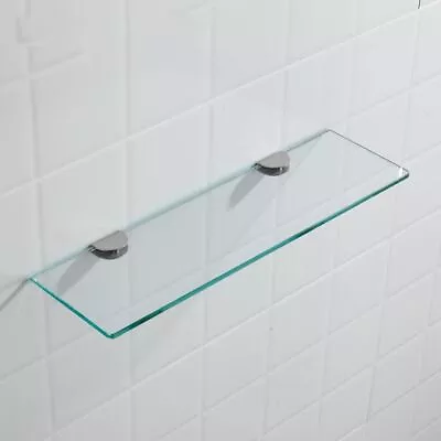 Modern Shower Storage Glass Wall Mount Tempered Glass Glass Shelf  Bedroom • $29.92