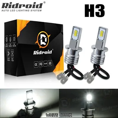 H3 LED Fog Light Bulbs Kit Hi/Low Beam Upgrade Headlight 110W 8000LM 6000K White • $11.89