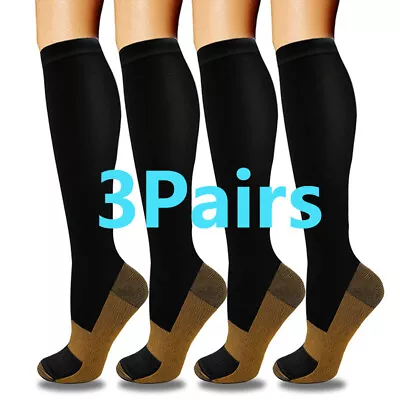 Plus Size Compression Socks 20-30 MmHg For Men And Women Wide Stocking 2X-Large • $18.99