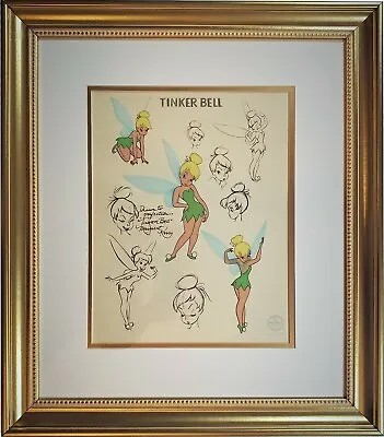 🔵🟢 Signed Disney Sericel Margaret Kerry Tinker Bell Cel Pixie Drawn Perfection • $1105.33