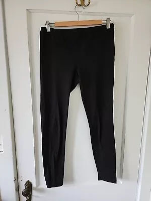 Hue Leggings M Black Cotton Womens • $8.99