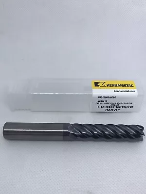 KENNAMETAL 6113108 CARBIDE 1/2x1/2x2x4 6F .060R HARVI END MILL. FREE SHIPPING. • $65