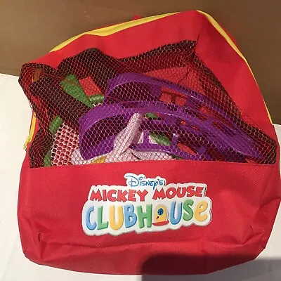 Disney Mickey Mouse Clubhouse Bat Ball Glove Game Set In Red Netted Bag New  • £22.99