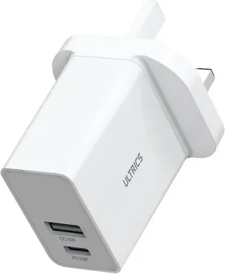 Fast Charger Adapter PD USB C Plug 33W QC3 Galaxy S23 IPhone 14 15 Pro Max UK • £9.99