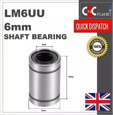 LM6UU 6mm Linear Shaft Bar Rail Slide Bearing Motion 3D Printer CNC Machine UK  • £7.95
